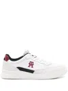 Tommy Hilfiger Elevated Cupsole Leather Sneakers In White