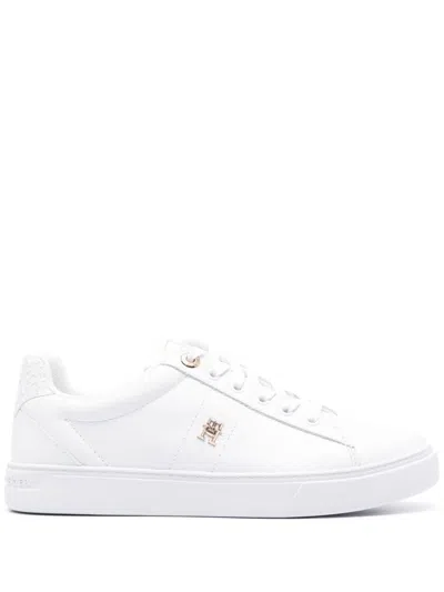 Tommy Hilfiger Suede Cupsole Sneaker In White