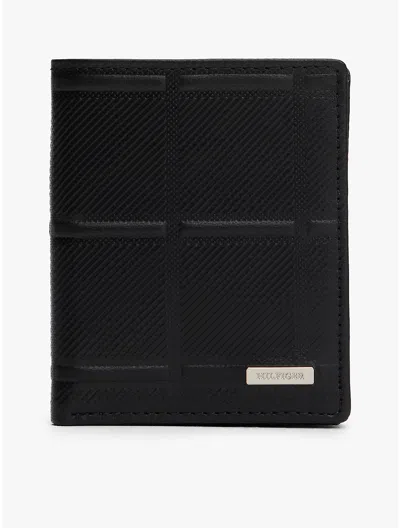 Tommy Hilfiger Embossed Leather Bifold Wallet In Brown