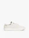 Tommy Hilfiger Embossed Logo Canvas Sneaker In Alabaster