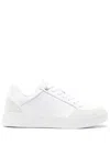 Tommy Hilfiger Embossed-logo Leather Sneakers In White