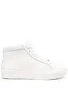 Tommy Hilfiger Embossed-monogram High-top Sneakers In Neutrals