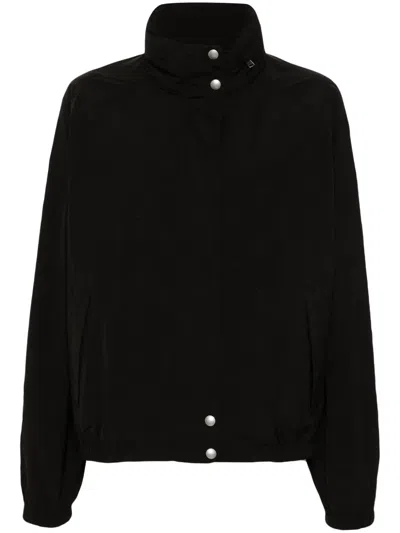 Tommy Hilfiger Embossed-th Hooded Jacket In Black