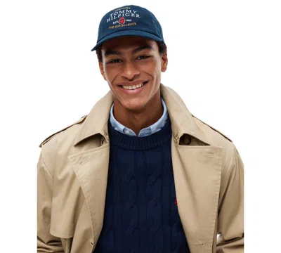Tommy Hilfiger Embroidered Adjustable Baseball Cap In Blue