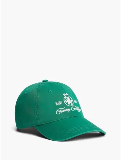 Tommy Hilfiger Embroidered Crest Baseball Cap In Green