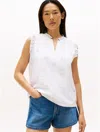 Tommy Hilfiger Embroidered Eyelet Sleeveless Top