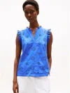 Tommy Hilfiger Embroidered Eyelet Sleeveless Top