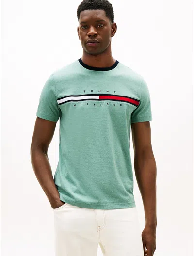 Tommy Hilfiger Embroidered Flag Logo T In Blue