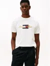 Tommy Hilfiger Embroidered Gold Logo T In White