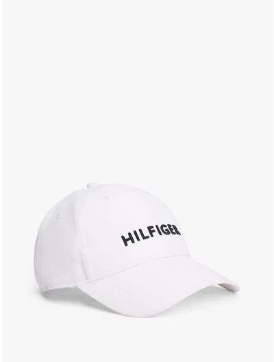 Tommy Hilfiger Embroidered Hilfiger Baseball Cap In White