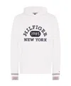 Tommy Hilfiger Embroidered-logo Cotton Hoodie In White