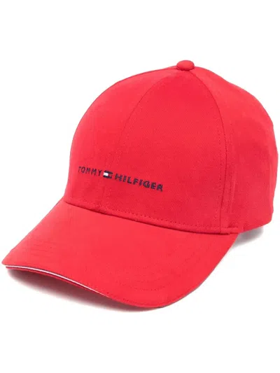 Tommy Hilfiger Logo Baseball Cap In Apple Red