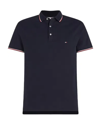 Tommy Hilfiger Embroidered-logo Detail Polo Shirt In Black