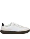 Tommy Hilfiger Embroidered-logo Leather Sneakers In White