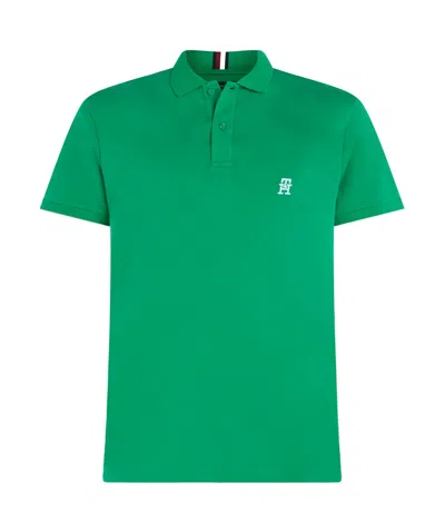 Tommy Hilfiger Embroidered-logo Polo Shirt In Green