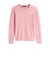Tommy Hilfiger Embroidered Logo Pullover In Pink