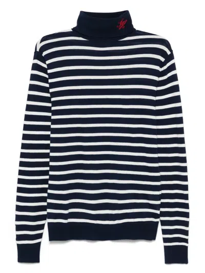 Tommy Hilfiger Embroidered-logo Sweater In Blue