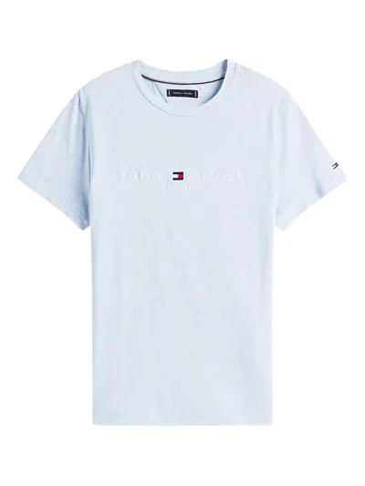 Tommy Hilfiger Embroidered Logo T-shirt In Blue