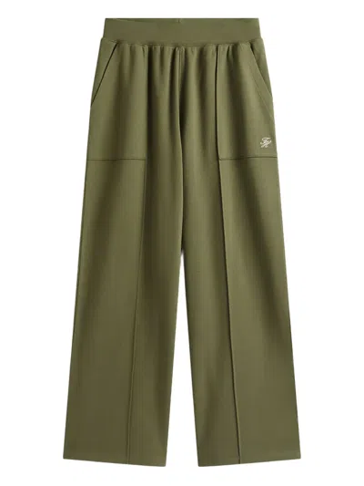 Tommy Hilfiger Embroidered-logo Trousers In Green