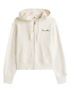 Tommy Hilfiger Hooded Zip-up Sweater Front Pockets In White
