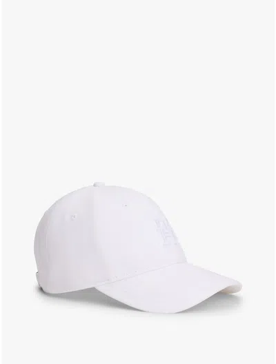 Tommy Hilfiger Embroidered Monogram Baseball Cap In White