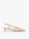 Tommy Hilfiger Embroidered Monogram Heeled Slingback