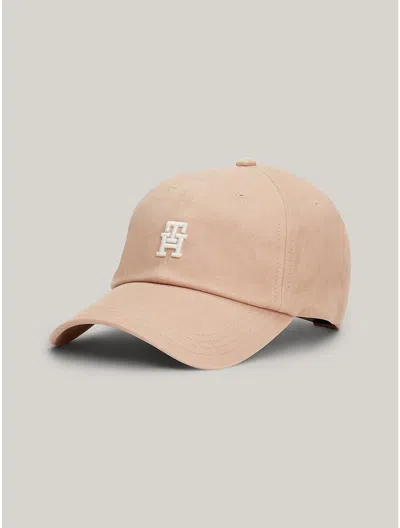 Tommy Hilfiger Embroidered Monogram Soft Cap In Classic Khaki