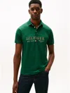 Tommy Hilfiger Embroidered Monotype Logo Interlock Polo In Green