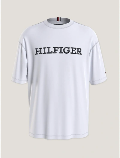 Tommy Hilfiger Embroidered Monotype Logo T In White