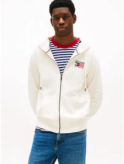 Tommy Hilfiger Embroidered Monotype Logo Zip Hoodie
