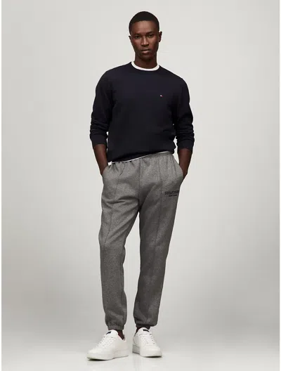 Tommy Hilfiger Embroidered Monotype Mouline Sweatpant In Grey Heather