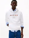 Tommy Hilfiger Embroidered Nautical Flag Hoodie In White