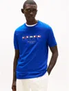 Tommy Hilfiger Embroidered Nautical Flag T In Wedge Blue
