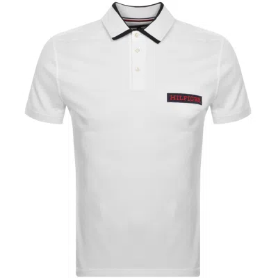 Tommy Hilfiger Embroidered Polo T Shirt White