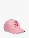Tommy Hilfiger Embroidered Script Monogram Baseball Cap In Pink