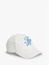 Tommy Hilfiger Embroidered Script Monogram Baseball Cap In White