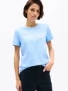 Tommy Hilfiger Embroidered Signature Crewneck T In Vessel Blue