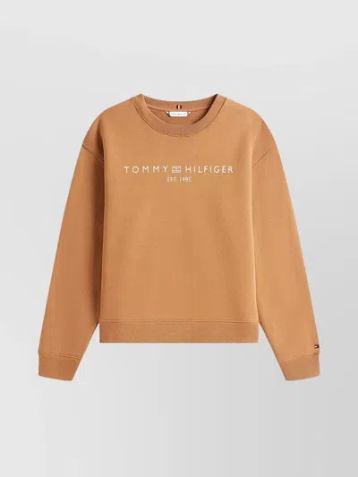 TOMMY HILFIGER EMBROIDERED SLEEVE LOGO CREWNECK SWEATSHIRT