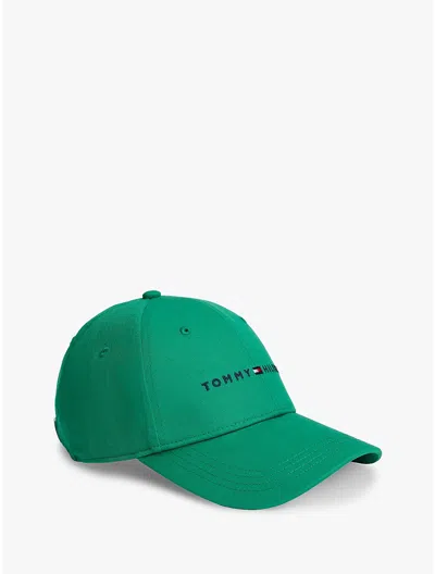 Tommy Hilfiger Embroidered Tommy Logo Baseball Cap In Green