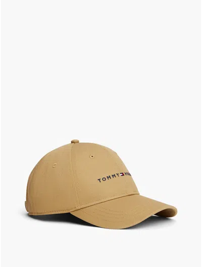 Tommy Hilfiger Embroidered Tommy Logo Baseball Cap In Brown