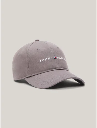 Tommy Hilfiger Embroidered Tommy Logo Baseball Cap In Dark Grey