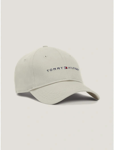Tommy Hilfiger Embroidered Tommy Logo Baseball Cap In Vanilla