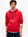 Tommy Hilfiger Embroidered Tommy Logo Hoodie In Red