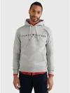 Tommy Hilfiger Embroidered Tommy Logo Hoodie In Cloud Heather