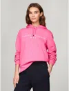 Tommy Hilfiger Embroidered Tommy Logo Hoodie In Fandango Pink