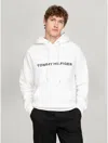 Tommy Hilfiger Embroidered Tommy Logo Hoodie In Fresh White