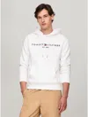 Tommy Hilfiger Embroidered Tommy Logo Hoodie In Fresh White