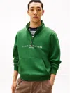 Tommy Hilfiger Embroidered Tommy Logo Quarter In Green