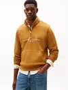 Tommy Hilfiger Embroidered Tommy Logo Quarter In Orange