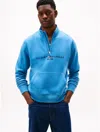 Tommy Hilfiger Embroidered Tommy Logo Quarter In Blue